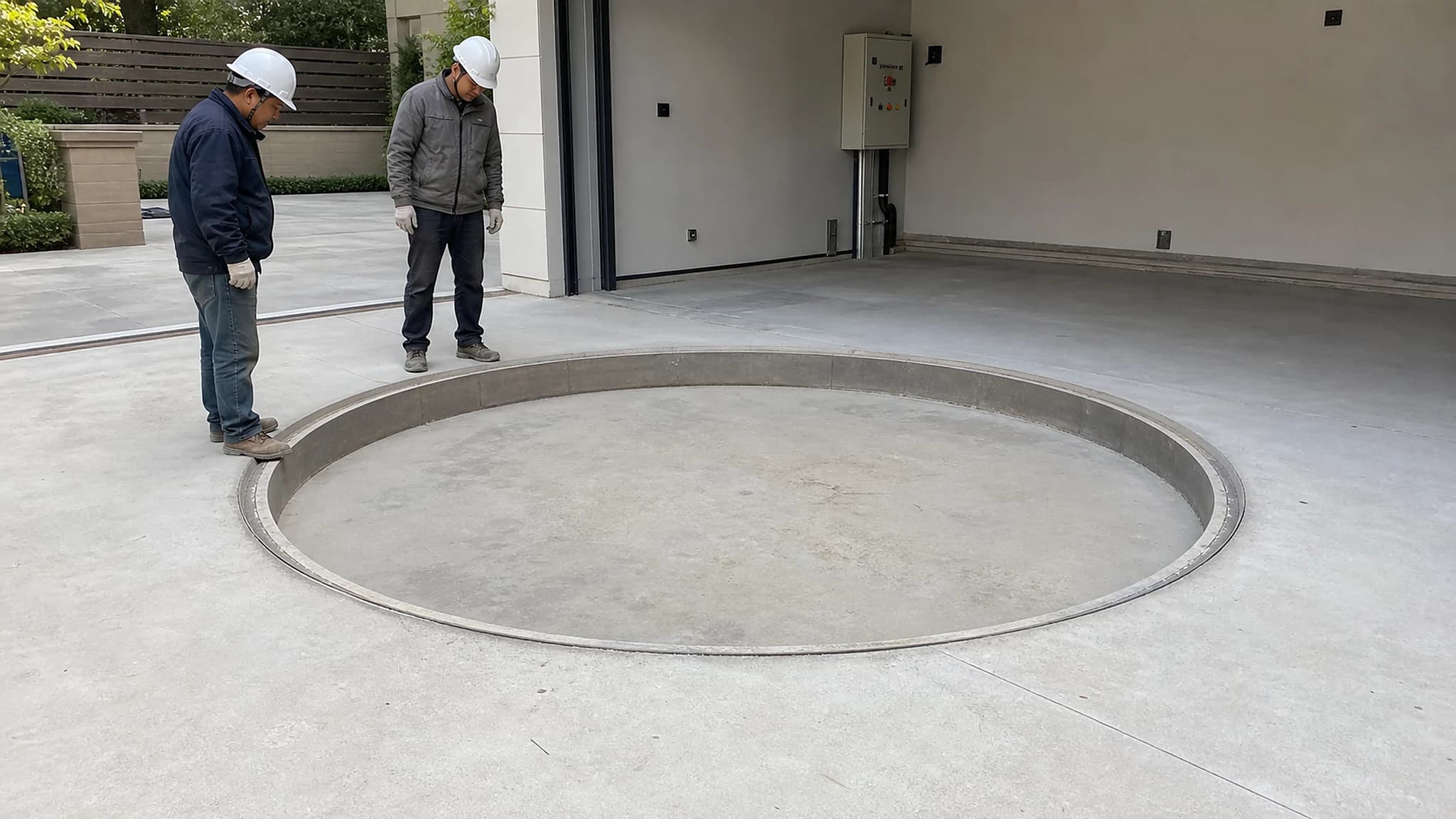 CTA pit-mounted turntable shallow foundation pit preparation reference